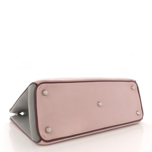 Smooth Calfskin Medium Tri-Color Diorissimo Tote Pink Grey Burgundy