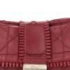 Lambskin Cannage Ruffle New Lock Flap Red