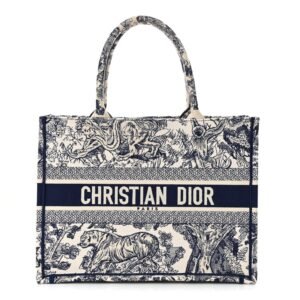 40fe1c8491fdb2b06404ce8497653848.jpg Canvas Embroidered Medium Dioriviera Toile De Jouy Reverse Book Tote Blue