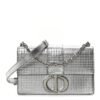 42907a56b6dadc8b5cbf35328124ed7e.jpg Metallic Patent Micro-Cannage 30 Montaigne Flap Bag Silver