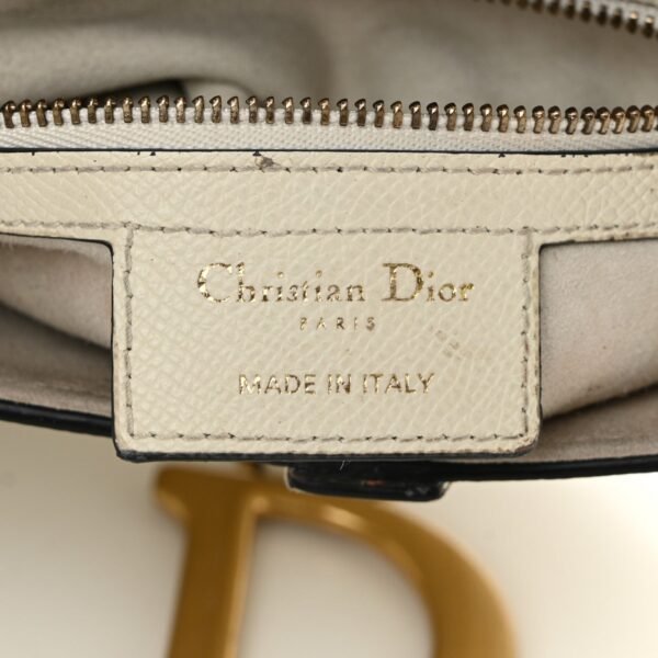 4366cbc3a0bdf9391b29d64c353e7437.jpg Grained Calfskin Saddle Bag With Strap White