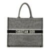 46c3a5f3f45828460fe7454ec9f229c1_1a0c1f36-9663-4609-b3e2-90431811ef67.jpg Canvas Houndstooth Embroidered Large Book Tote Black White