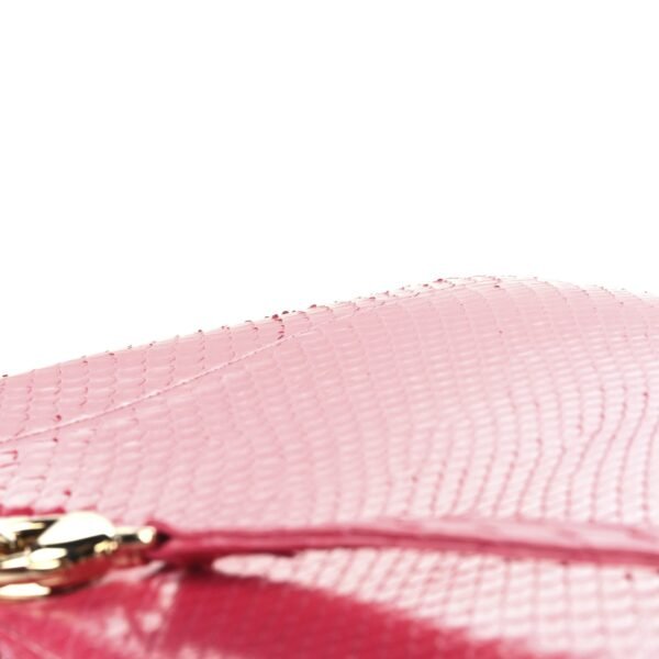 Snakeskin Large Lady Dior Pink
