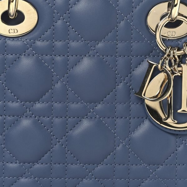 Lambskin Cannage Small My ABCDior Lady Dior Denim Blue