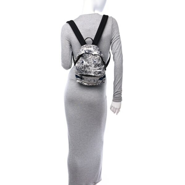 Nylon Technical Fabric Toile De Jouy Small Diortravel Backpack Blue