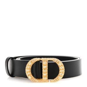 Calfskin Crystal 30 Montaigne Belt 85 34 Black