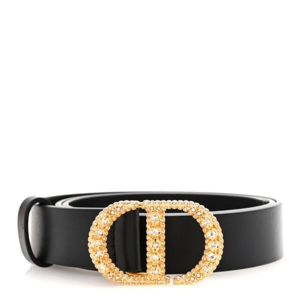 Calfskin Crystal 30 Montaigne Belt 85 34 Black