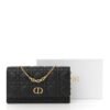 Supple Calfskin Caro Pouch with Chain Black