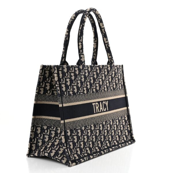 Oblique Medium Book Tote Blue Multicolor