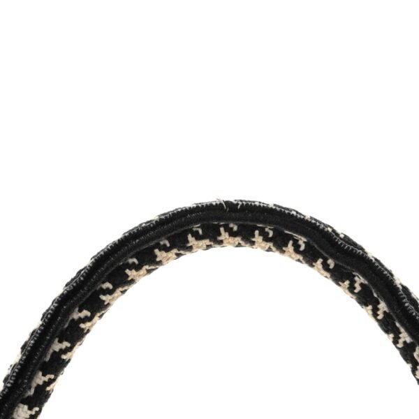 50b9fcac4cf439cb159975bb6ee3c113.jpg Canvas Houndstooth Embroidered Large Book Tote Black White