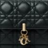 Lambskin Cannage Lady Dior Chain Pouch Black
