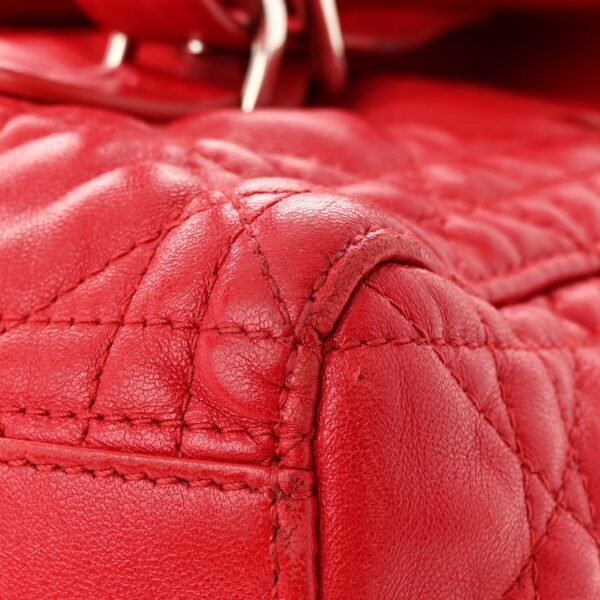 Lambskin Cannage Large Stardust Backpack Red