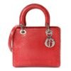 Snakeskin Medium Lady Dior Red