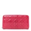 Patent Cannage Lady Dior Continental Wallet Pink