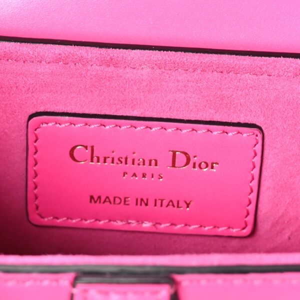 Supple Calfskin Mini Saddle Bag With Strap Passion Pink