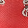 Snakeskin Medium Lady Dior Red