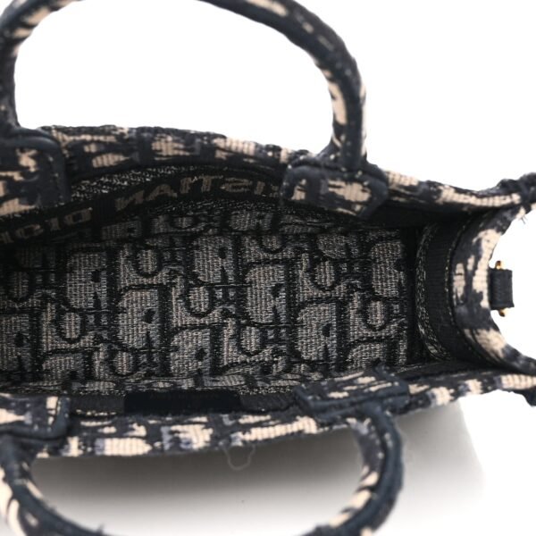 Oblique Mini Book Tote With Strap Blue Multicolor