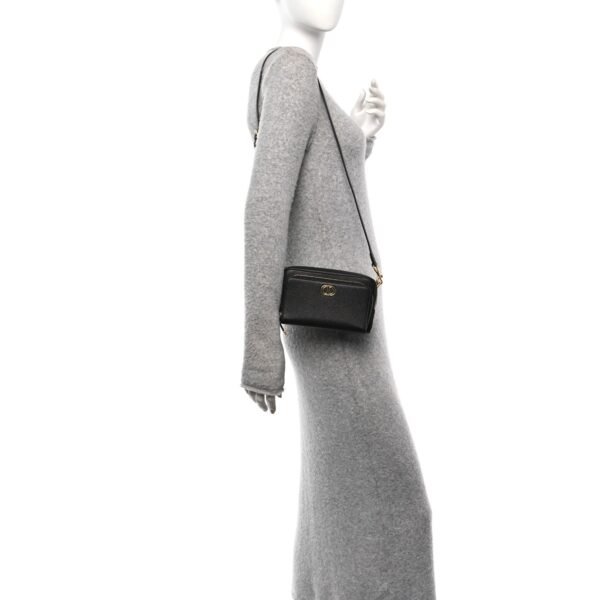 5b59adba0faaa655160f60a67f9a2eb0.jpg Grained Calfskin Caro Double Pouch Black