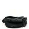 Ultra Matte Calfskin Saddle Bag With Strap Black