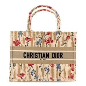 615fb7a8c06a6bb6f33877ca5d63d0be.jpg Canvas Embroidered Medium Hibiscus Book Tote Beige Multicolor