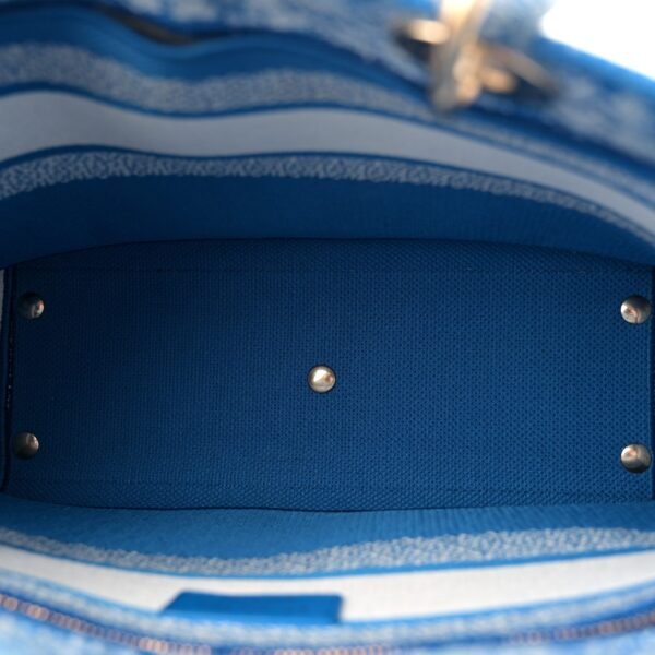 Toile de Jouy Embroidered Large Lady D-Lite Fluorescent Blue