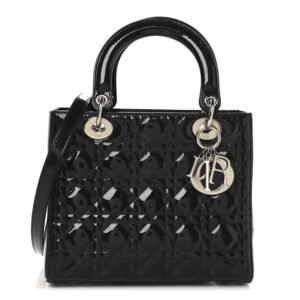62c12cdb39c5b1f2922fc51eda2f1e07.jpg Patent Cannage Medium Lady Dior Black