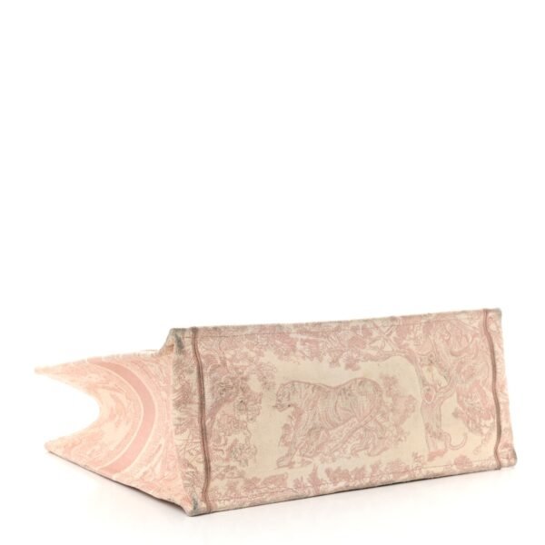 6412608ddc4fdfdd8bfe1d3ff4148a7d.jpg Canvas Toile De Jouy Embroidered Large Book Tote Pink