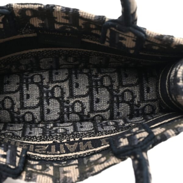 Oblique Mini Book Tote With Strap Blue Multicolor