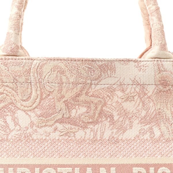 Canvas Embroidered Medium Dioriviera Toile De Jouy Book Tote Rose