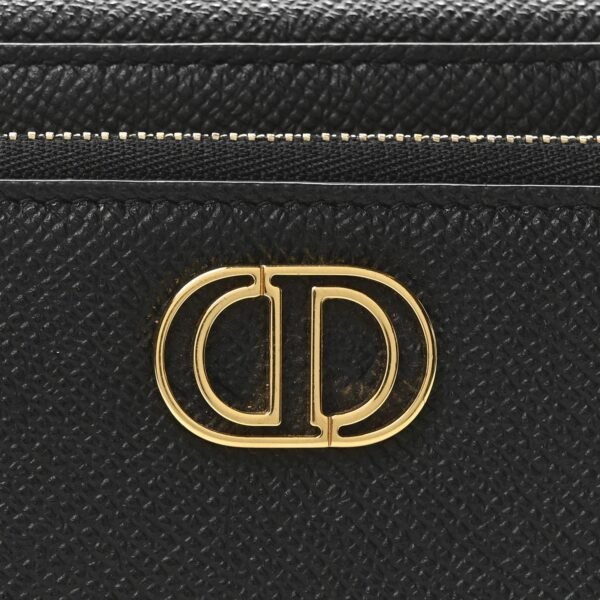 Grained Calfskin Caro Double Pouch Black