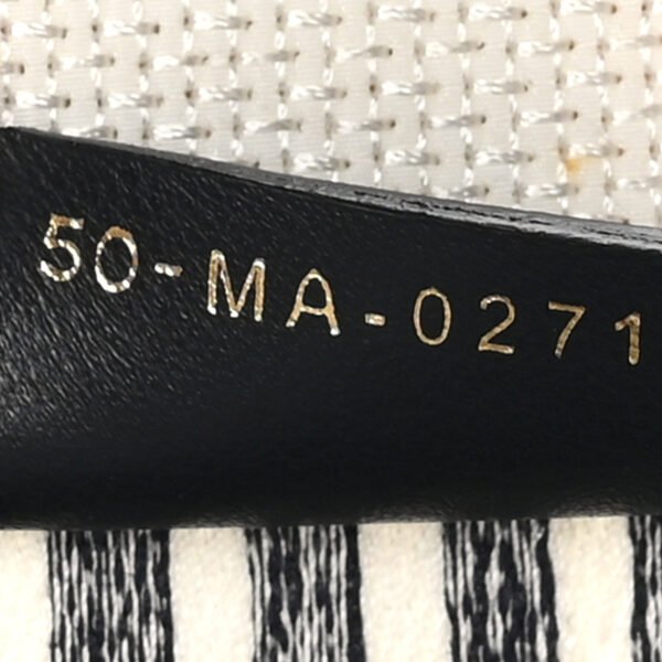 Canvas Embroidered Large Dioralps Book Tote White