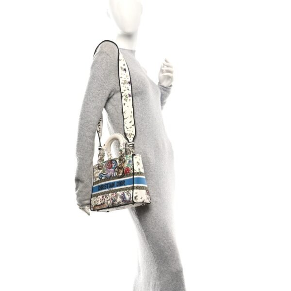 Canvas D-Constellation Embroidered Medium Lady D-Lite Latte Multicolor