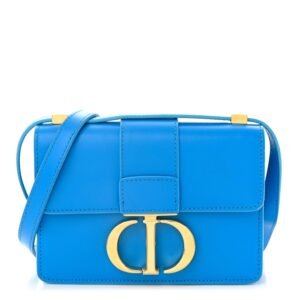 Smooth Calfskin Micro 30 Montaigne Flap Bag Blue