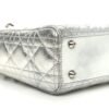 Metallic Grained Calfskin Cannage Small Lucky Badges My Lady Dior Silver