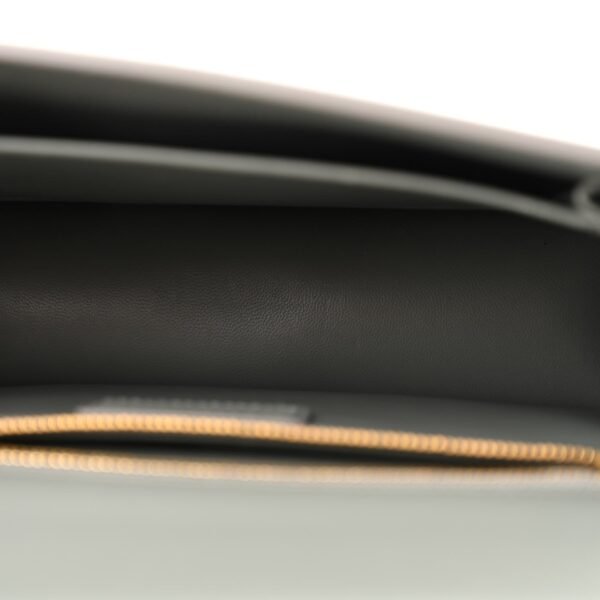 Grained Calfskin 30 Montaigne Flap Bag Grey