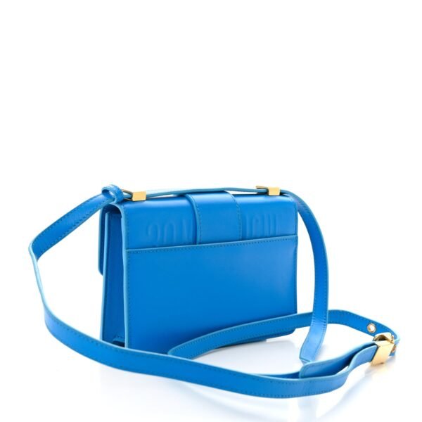 Smooth Calfskin Micro 30 Montaigne Flap Bag Blue