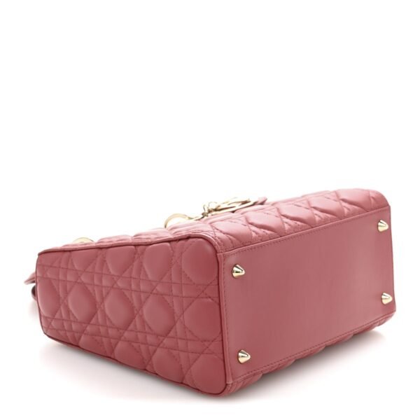 71bd2caa9a0615bd11bcded5fd41d462.jpg Lambskin Cannage Medium Lady Dior Pink Honey