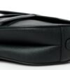 Grained Calfskin Saddle Bag With Strap Black