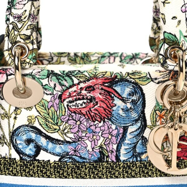 Canvas D-Constellation Embroidered Medium Lady D-Lite Latte Multicolor