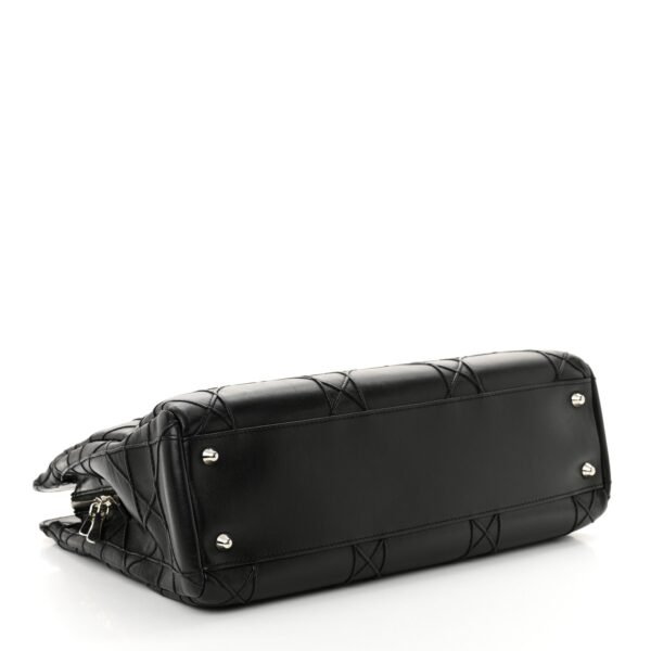 Lambskin Macrocannage Granville Tote Black