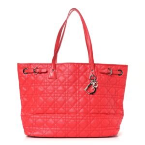 781592567d60cd47c12249929db8573e.jpg Coated Canvas Cannage Medium Panarea Tote Red