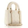 Lambskin Cannage Mini Lady Dior White