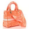 7a7e20ae313ff984bd9d21899ae31eef.jpg Canvas Toile De Jouy Reverse Embroidered Medium Lady D-Lite Fluorescent Orange