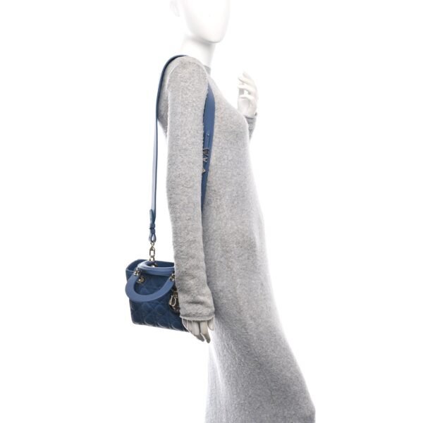 Lambskin Cannage Small My ABCDior Lady Dior Denim Blue