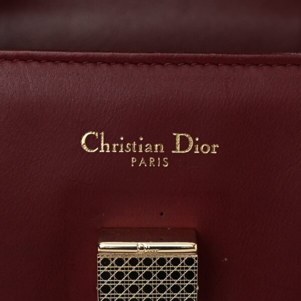 Smooth Calfskin Medium Diorever Flap Burgundy