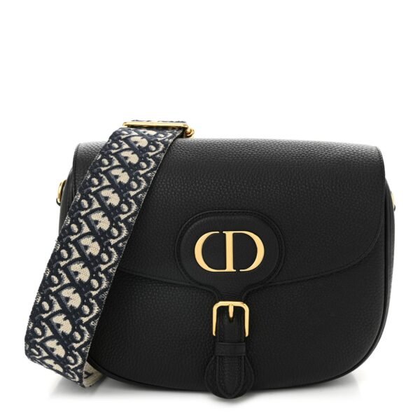 7f0320b641978b4a2d7d087816ee98cf.jpg Grained Calfskin Large Bobby Flap Black