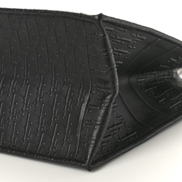 Oblique Calfskin Embossed Large Book Tote Black