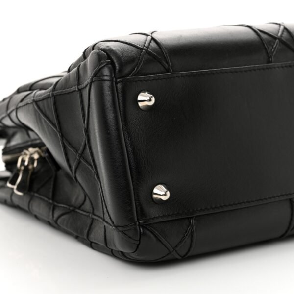 Lambskin Macrocannage Granville Tote Black