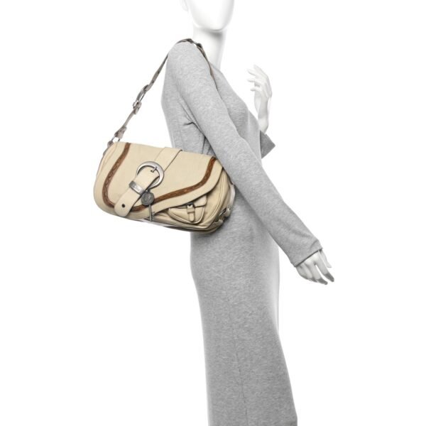 8328e3c4bc0664df4c313ed429b103e7.jpg Calfskin Medium Gaucho Double Saddle Bag Ivory