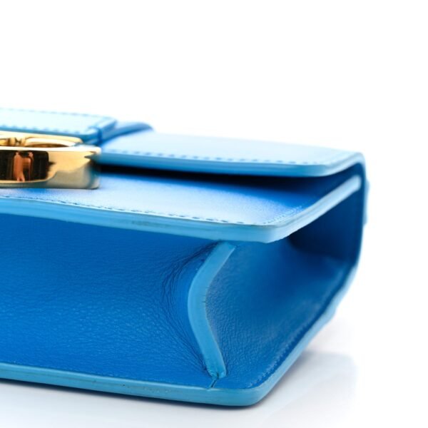 Smooth Calfskin Micro 30 Montaigne Flap Bag Blue